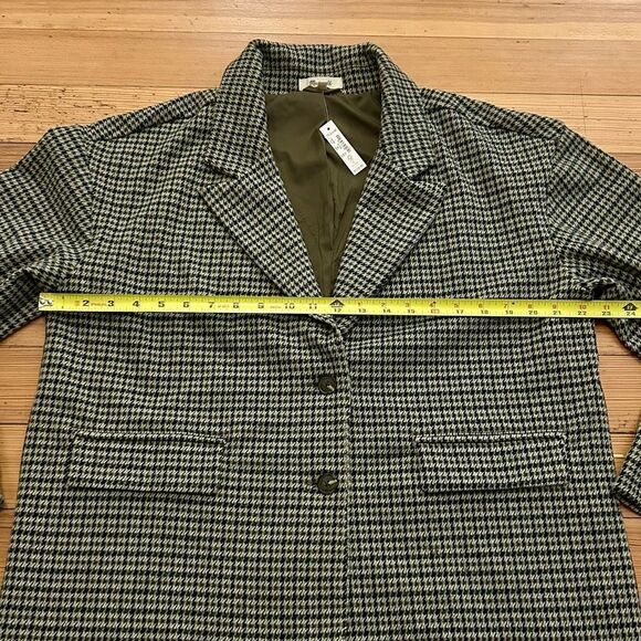 Madewell Oversized Knit Blazer Houndstooth. NWT. Size L. - Picture 9 of 13